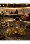 Velvet Gold Coffee Presentation Set with Tray, Coffee Cup, Turkish Coffee Cup and Coffee Side Cup - Damat Kahvesi - 2
