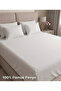 Elastic Bed Sheet 100% Combed Cotton and Cotton Double Bed Sheet Advantage Package 5-Piece White and Cream - 4