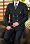 Limited edition double-breasted suit navy blue