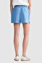 Ecko Red Poly Regular Fit Elastic Waist 100% Cotton Women's Blue Denim Shorts - 4