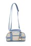 Key Lock Charm Detailed Straw Women's Crossbody Bag Hamburg Blue - 5