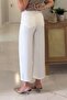 White 100% Cotton Soft Textured Jeans Pants 4S1026 Comes Without a Belt - 4