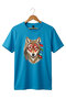 Ethnic Turkish Motifs and Wolf Print Moon Star and Turkish States Print 100% Cotton Basic T-Shirt