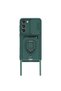 Glb-Stl41414 Samsung Galaxy S24 Plus Case Zuma Silicone with Business Card Holder and Ring - Green - 2