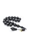 Vefa Usta Signature Sphere Cut Black Crimped Amber Efe Maskot Prayer Beads - 3