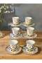 Como Soul 6-Person Porcelain Turkish Coffee Cup Set - 90 ml