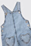 Baby Girl Blue Denim Salopet - 3