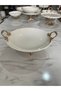 2-Piece Porcelain Presentation Set – 24 cm Deep Bowl & 26 cm Serving Plate with Metal Plated Detail - 3