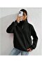 Women's 3 Thread Cotton Long Sleeve Half Zipper Collared Sweatshirt - Black Mariposa Secret