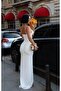 Women's Thin Strappy Covered Long Lycra Dress - 4