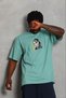 Men's Printed T-Shirt Short Sleeve Crew Neck Regular Fit T-Shirt - Mint Green - 3