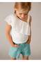 Girl's Canvas Short Shorts Green - 6