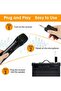 UHF Dual Wireless Microphone System - Portable Handheld Karaoke Mic with Rechargeable Receiver - 5