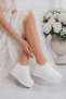 High Wedge Heeled Pearl Laced Wedding Dress Evening Dress Shoes - 2