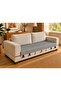 Tasseled Striped Linen Sofa Cover Only Covers the Seating Area (210X 85 cm)
