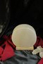 White Circle Model Salt Lamp with Wooden Base Decorative Ambient Lamp - 8