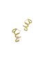 Glb-Stl41414 Stone Curved Earrings - Gold - 2