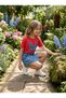 Girl's Summer Set with Butterfly Pattern, Dusty Rose Color, Shorts and Skirt Set with Butterfly Embroidery, Top and Bottom Set, 2-Piece Summer Set, Short-Sleeved Cotton Combed Fabric and Skirt with Shorts, New Model. - 4