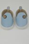 Baby Boy Booties Shoes with Jut Buttons, Size 18-19, Light Blue