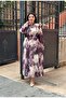 Women's Plus Size Stoned Long Chiffon Dress