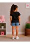 Girl's Floral Stone Embroidered Combed Cotton T-Shirt 10109 - 3