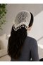 Women's Handmade Knitted Bandana Bohemian Retro Hair Scarf Beige - 3