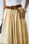 Women's Premium Linen Skirt with Straw Belt - 2