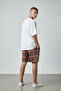 Black Plaid Men's Shorts with Pockets – Modal Cotton, Ultra Comfortable, Anti-Sweat, Elastic Waist Summer Shorts - 3