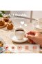 Danny Home 4304 Porcelain Espresso Cups with Saucers - 2 Ounce - Set of 6, White - 4