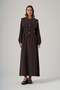 2036 Vest-Style Tencel Dress with Gold Button Detail – Brown
