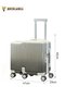 Ride-on Kids Luggage, 3-Layer PC Carry-on Suitcase, Children Trolley Case with Foot Pad and Adjustable Handle, Lightweight Travel Case for Short / Family Trip (Gradient Grey, 20 Inch) - 4