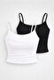 Women's Rope Strap Set of 2 C Cropped Blouse