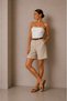 Women's Strapless Collar Cotton Flexible Snap Fastener Bodysuit White - 6
