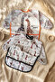 Gira-Joy 2-Piece Long Sleeve Liquid-Proof Baby Food and Activity Bib - Cute Giraffe Pattern, Stain-Resistant - 4