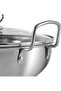 Stainless Steel Kadhai with Glass Lid, 1.7 Litre, 20 cm | Extra Thick SAS Heavy Bottom | Induction & Gas Stove Compatible | Silver - 5