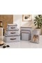 7-Piece Leather Detailed Premium Luggage Organizer Set with Mesh Zipper, Pvc Window and Shoe Bag - 3