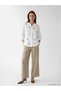 Trendlucky Women's Linen Look Trousers with Elastic Waist and Contrast Detail