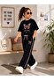 Girl's Butterfly Printed Oversized Summer Set - 4