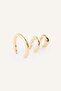 Women's Gold Color 6-Piece Hoop Earring Set H7453Axns - 2