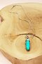 Turquoise Natural Stone Chain Handmade Necklace End: 3 cm Chain: 20 cm Boxed - 5