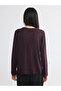 Purple Crew Neck Glittered Women's Knitwear Sweater from Güli̇s Gi̇yi̇m - 7