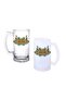 Tiki Bar Beer Glass with Handle, Frosted or Clear Option 0230