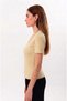 Organic Cotton Yellow Women's Short Sleeve Crew Neck T-Shirt - 3