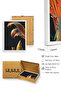 White Wooden Framed 3-Piece Floral Patterned Modern Painting Set Huhu221 - 2