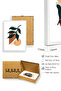 Set of 3 Paintings with White Wooden Frame Huhu96 - Triple Painting Set with White Frame - 2