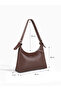 Coffee Color Shk325 Soft Leather Look Baguette Hand, Arm and Shoulder Bag - 3