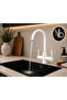 Premium White Purified Kitchen Sink Faucet – Dual Outlet Luxury Kitchen Tap – Filtered Water Compatible