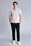 100% Cotton Regular Fit Apaş Collar Striped Short Sleeve Shirt H5644Ax26Sm - 2