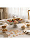 Rectangle Acrylic Candy Tray with Silver Metal Footed Base | 32×21 cm | Crystal Clear Serving Dish - 3