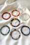 Natural Stone Faceted Cut Bracelets Orange Agate Green Blue Agate Needle Agate Blue Black Agate Red Agate Mixed Chakra Agate Aquamarine Stone - 2